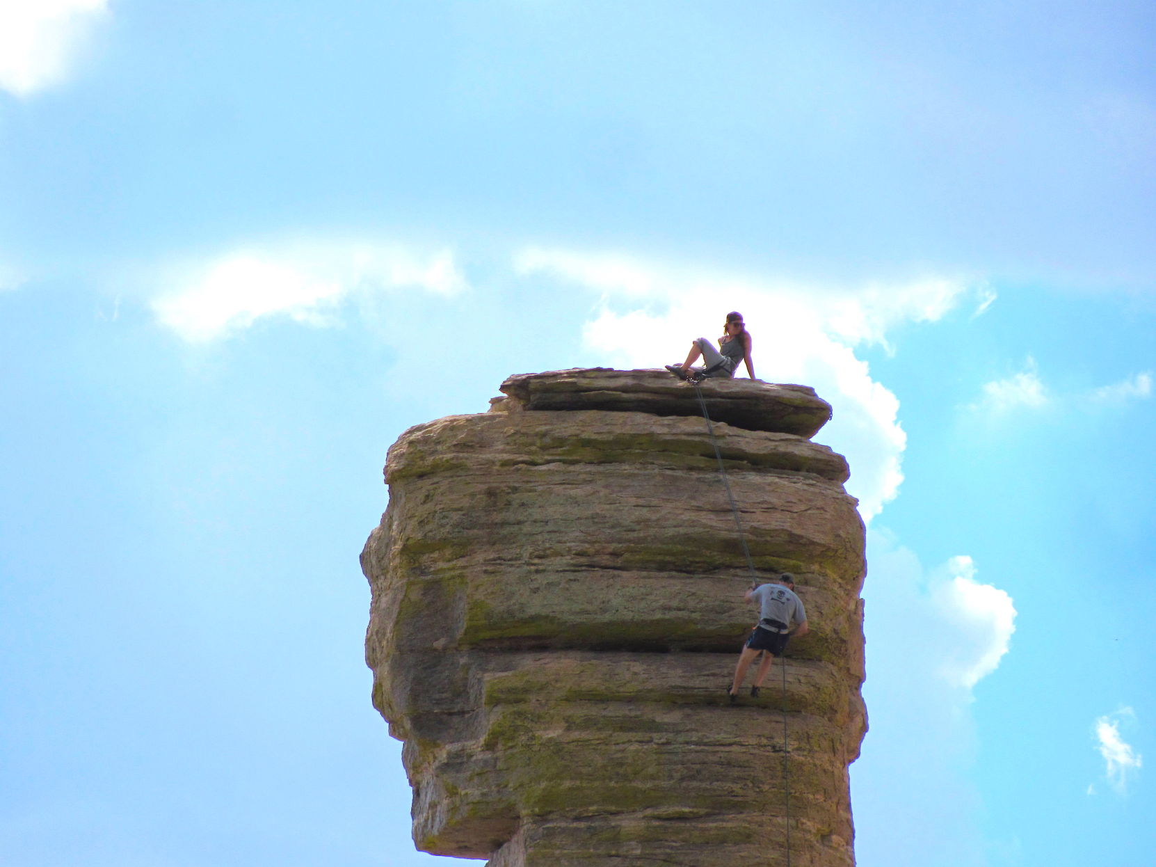 Clifftop climbers